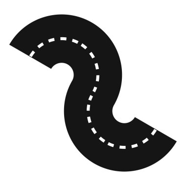 Zikzak yol simgesi, basit tarzı