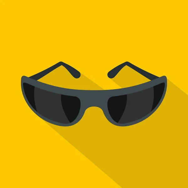 Icono de gafas de sol negras, estilo plano — Vector de stock