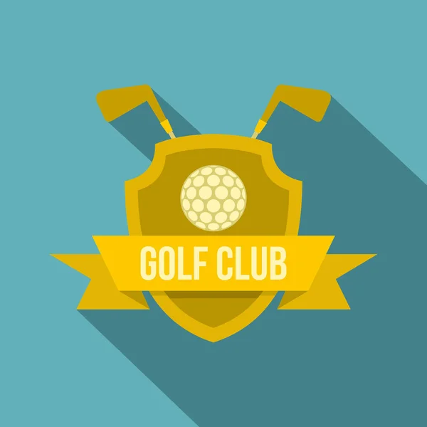 高尔夫俱乐部图标，平面样式 — 图库矢量图片