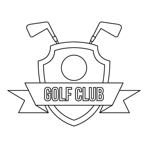 高尔夫俱乐部图标，大纲样式 — 图库矢量图片