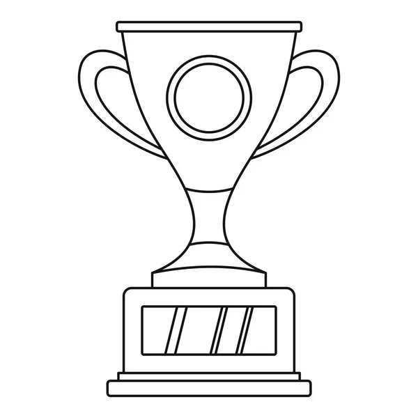 Trophy cup icon, outline style — Stock Vector