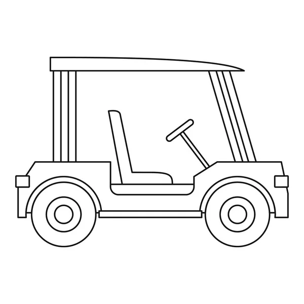 Golf-Auto-Ikone, Outline-Stil — Stockvektor