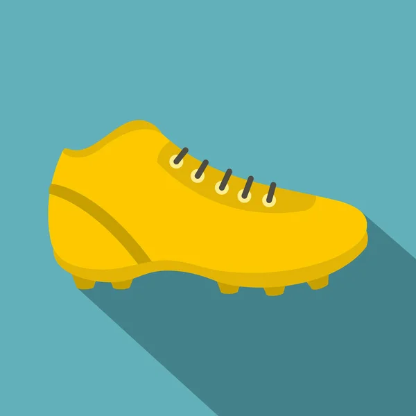 Icono de zapato de fútbol o fútbol, estilo plano — Archivo Imágenes Vectoriales