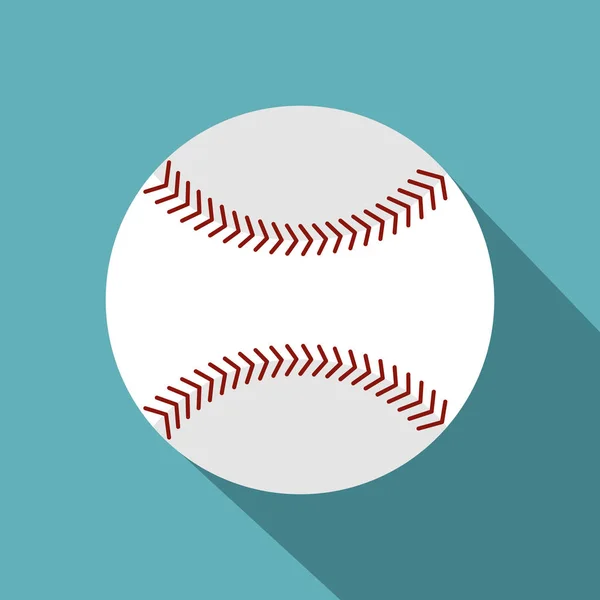 Softball ball icon, flat style — Stock Vector