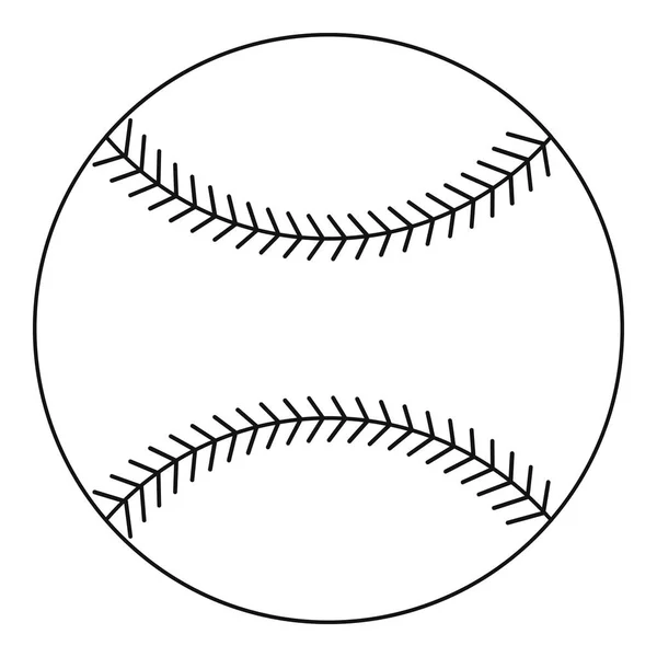 Baseball bollen ikonen, dispositionsformat — Stock vektor