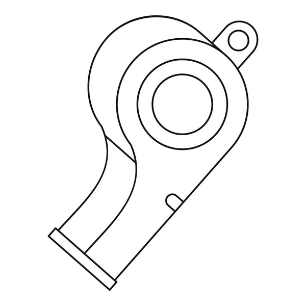 Icono de silbato, estilo de contorno — Vector de stock