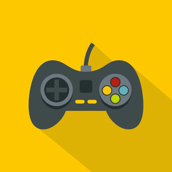 Icona del controller del videogioco, stile piatto — Vettoriale Stock