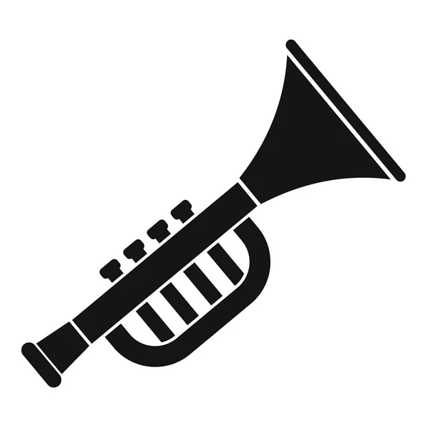 Trumpet toy icon, simple style — Stock Vector