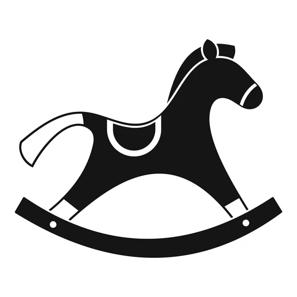 Символ лошади-качалки, простой стиль — стоковый вектор