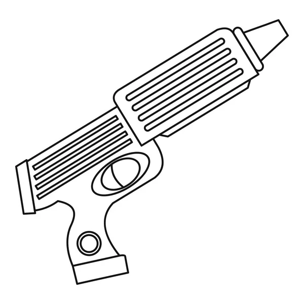 Icône jouet pistolet à eau, style contour — Image vectorielle