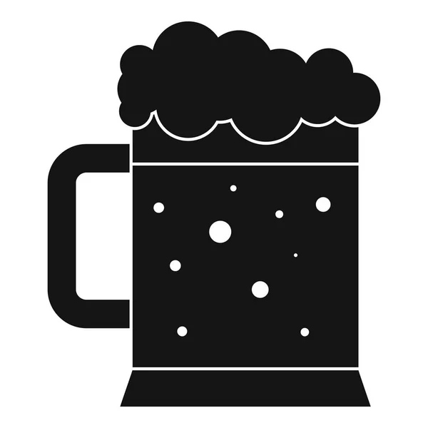 Icona tazza di birra, stile semplice — Vettoriale Stock