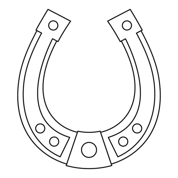 Icono de herradura, estilo de contorno — Vector de stock