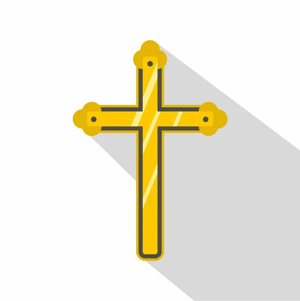 Icono de cruz santa, estilo plano — Vector de stock