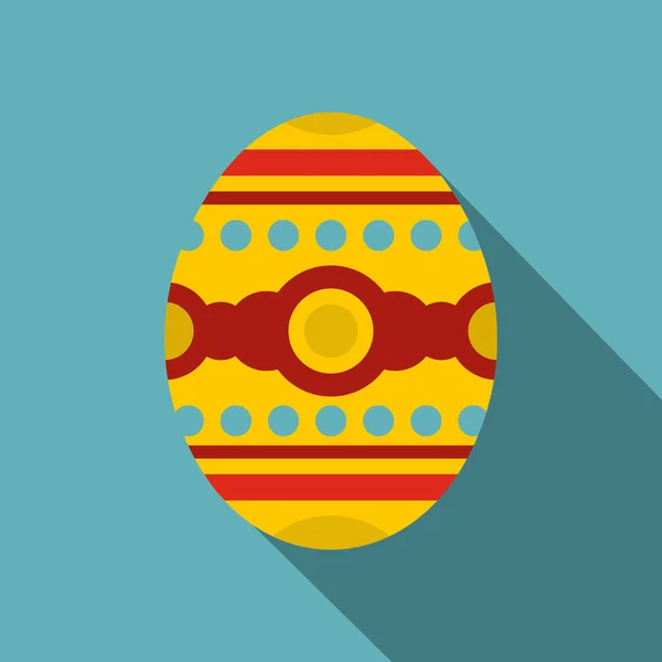 Beautiful easter egg icon, flat style — стоковый вектор