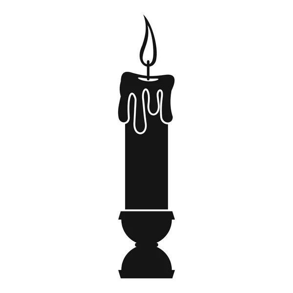 Иконка свечи, простой стиль — стоковый вектор