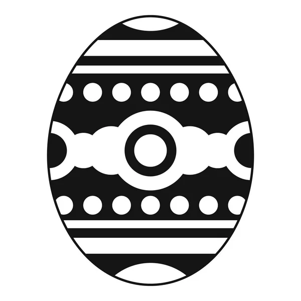 Beautiful easter egg icon, simple style — стоковый вектор