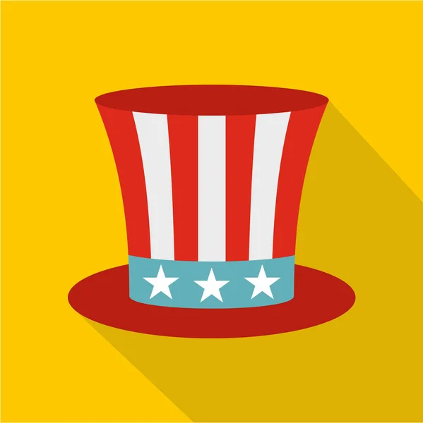 Uncle Sam hat icon , flat style — Stock Vector