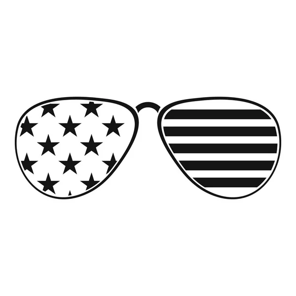 Icono de gafas americanas, estilo simple — Archivo Imágenes Vectoriales