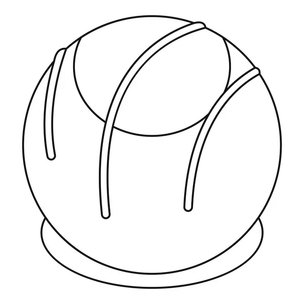 Иконка хлебобулочных изделий, стиль контура — стоковый вектор