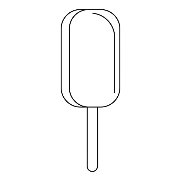 Ice cream icon, outline style — Stock Vector