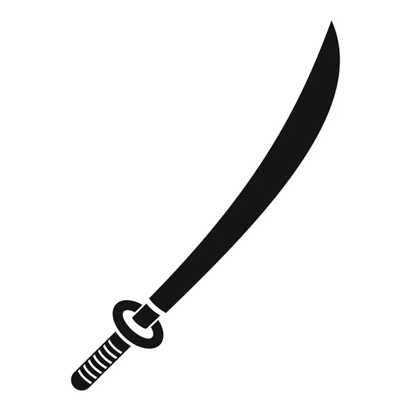 武士刀图标，简单的样式 — 图库矢量图片