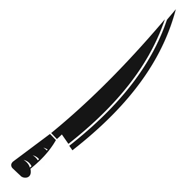 Icono de cuchillo largo, estilo simple — Vector de stock