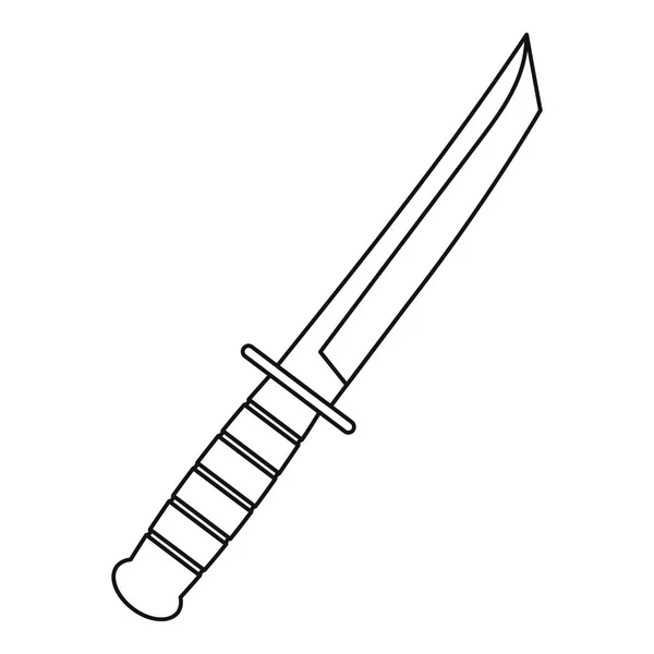 Pequeño icono de cuchillo, estilo de contorno — Vector de stock