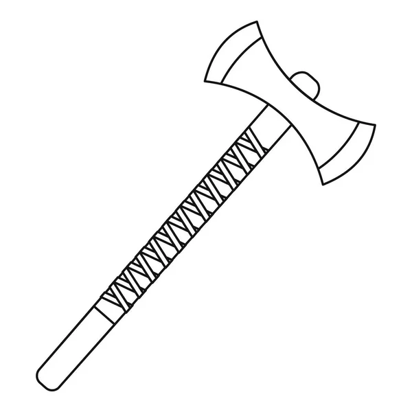 Ícone de machado grande, estilo esboço — Vetor de Stock