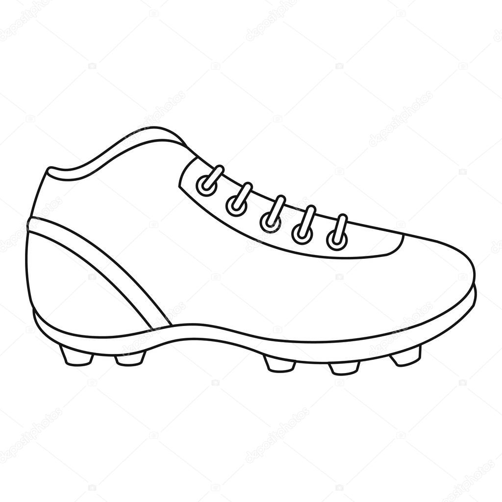 Soccer boot icon, outline style