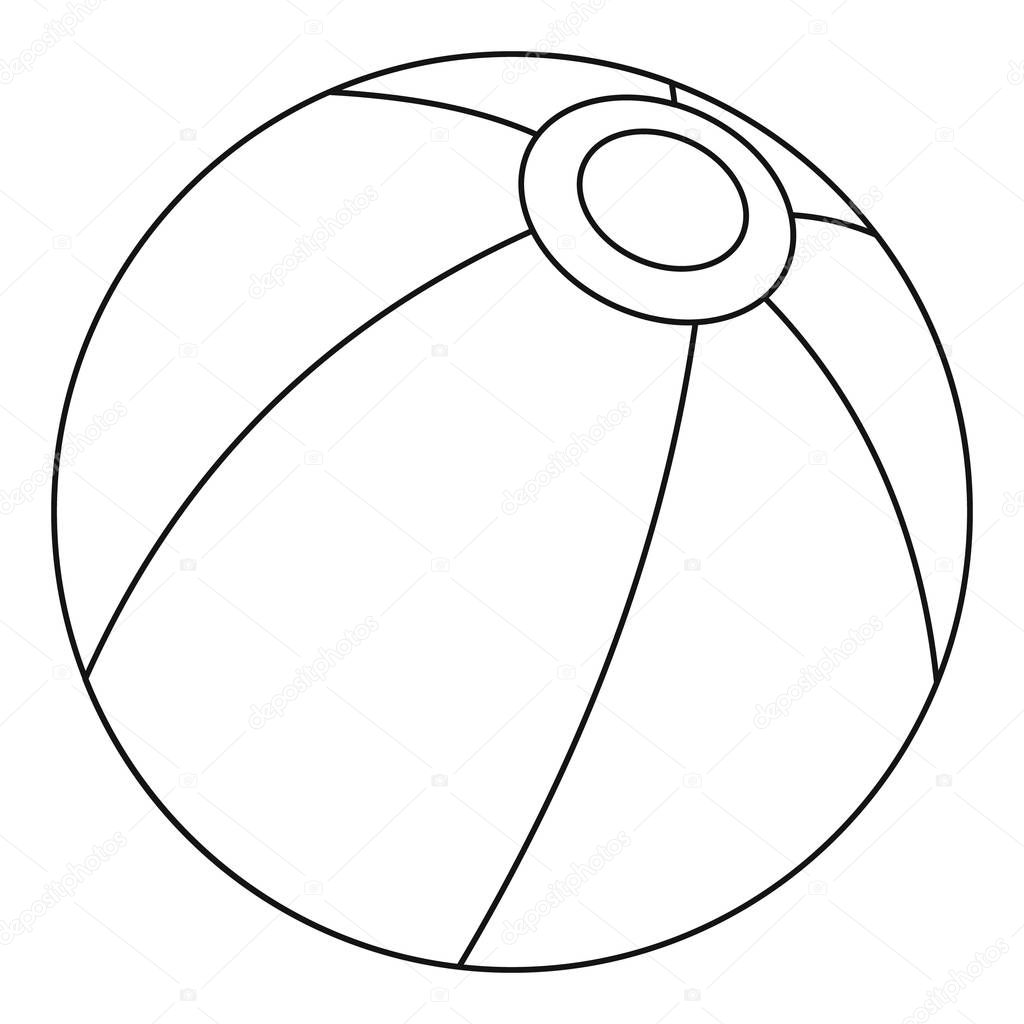 Ball icon, outline style