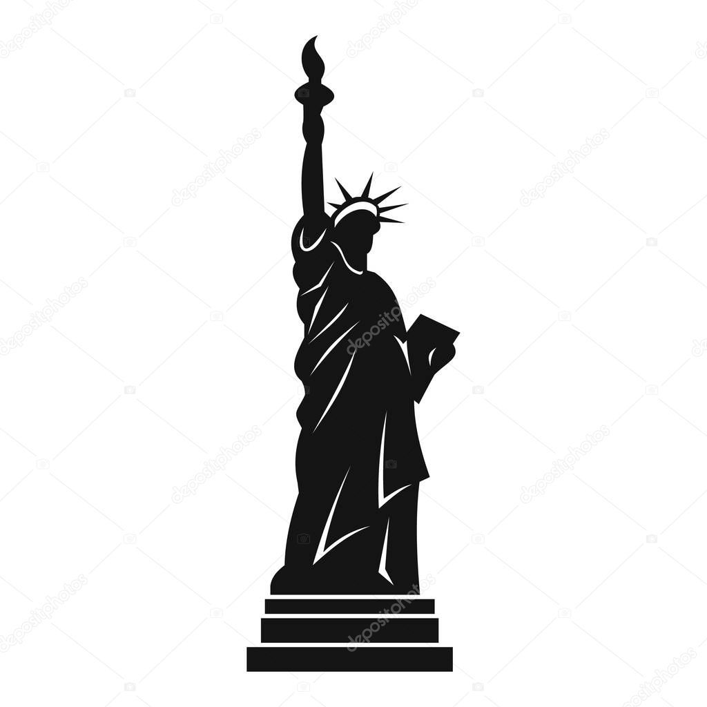 Statue of liberty icon, simple style