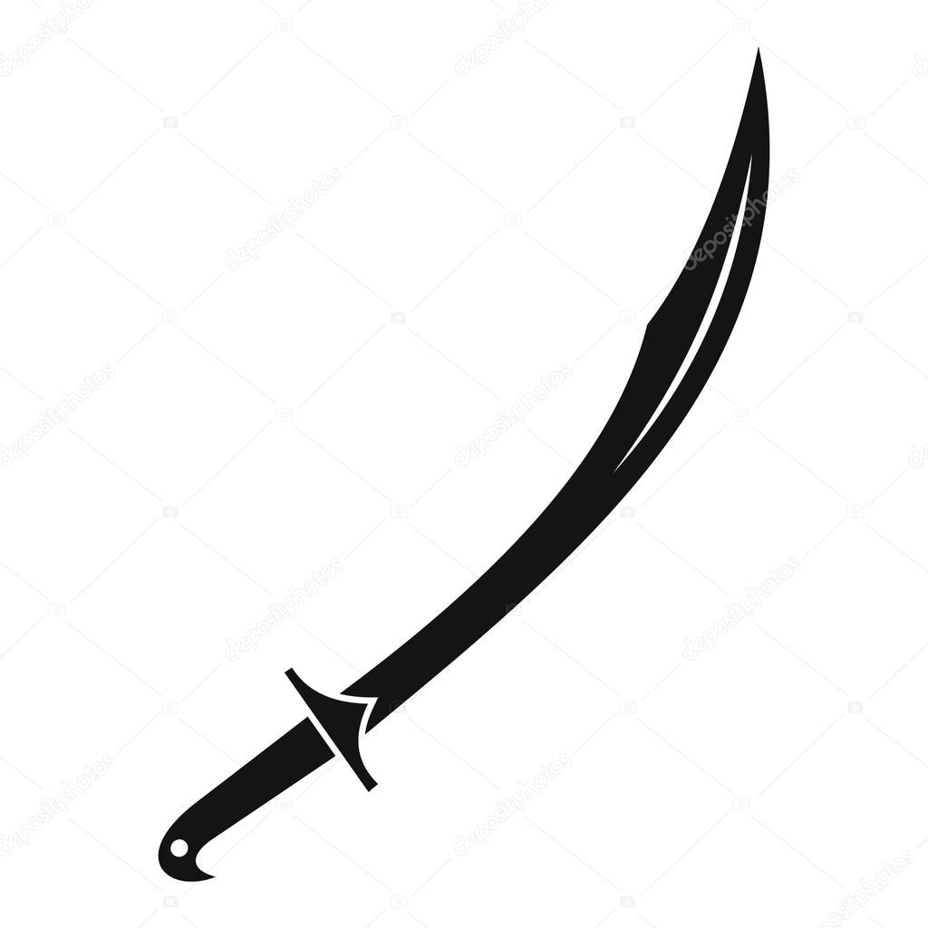 Cutlass icon. Simple illustration of cutlass vector icon for web