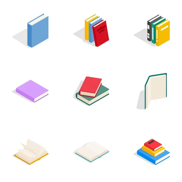 Set di icone per l'apprendimento, stile isometrico 3d — Vettoriale Stock