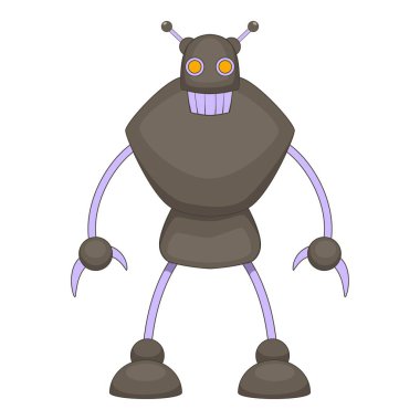 Robot savaşçı simgesi, karikatür tarzı