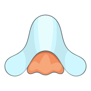 Burun temiz Şerit simge, karikatür tarzı