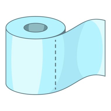 Tuvalet kağıdı simgesi, karikatür tarzı