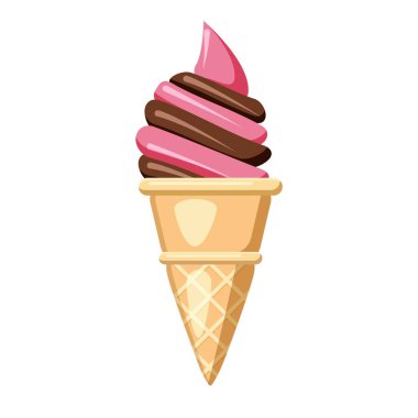 Dondurma ikonu, çizgi film tarzı.