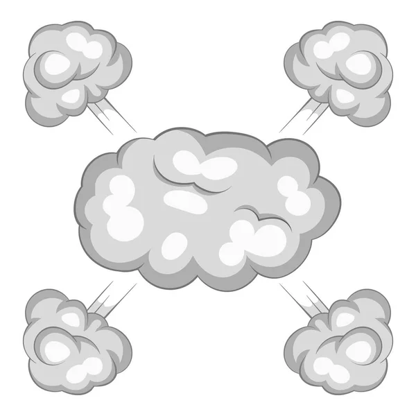 Explosion cloud icon, cartoon style — Stock Vector