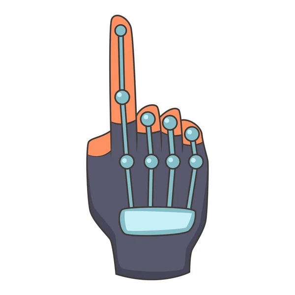 Icono de brazo mecánico robótico, estilo de dibujos animados — Vector de stock