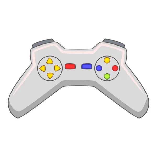 Video game controller ikon, rajzfilm stílusú — Stock Vector