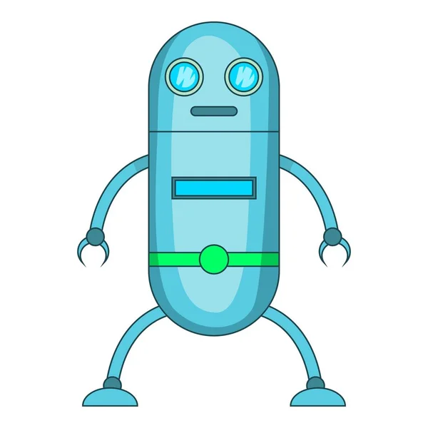 Icono de robot de ficción, estilo de dibujos animados — Vector de stock