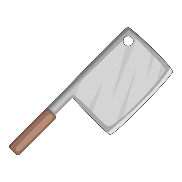 Icono de cuchillo de carne, estilo de dibujos animados — Archivo Imágenes Vectoriales