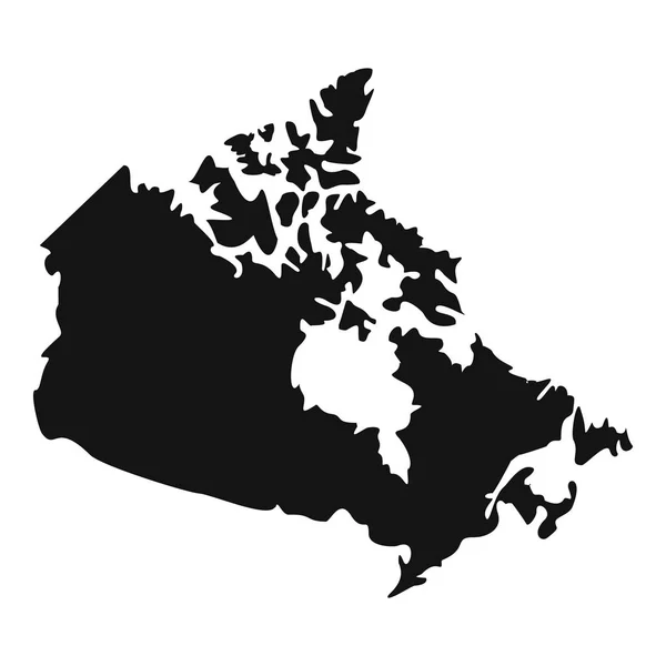 Icône de carte du Canada, style simple — Image vectorielle