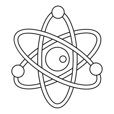 Atom simgesi, anahat stili modeli