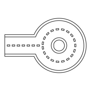 Asfalt yol simgesi, anahat stili