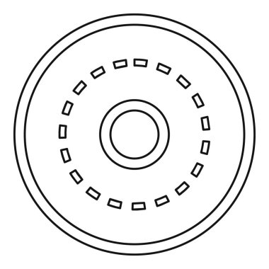 Daire yol simgesi, anahat stili