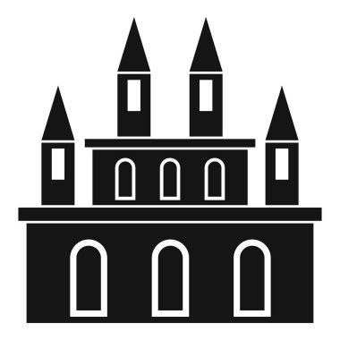 Ortaçağ Kalesi simgesi, basit tarzı