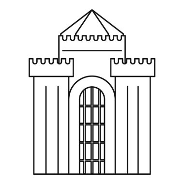 Kale Kapısı simgesi, anahat stili ile