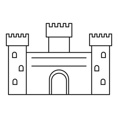 Antik kale simgesi, anahat stili