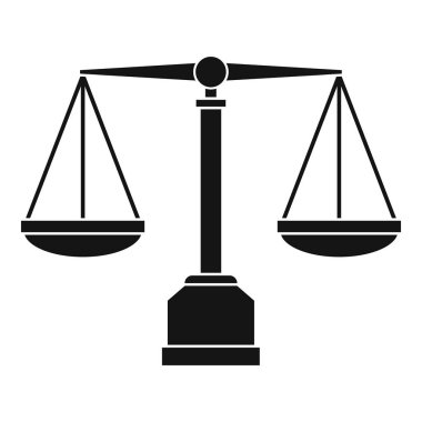 Adalet ölçek simgesi, basit tarzı